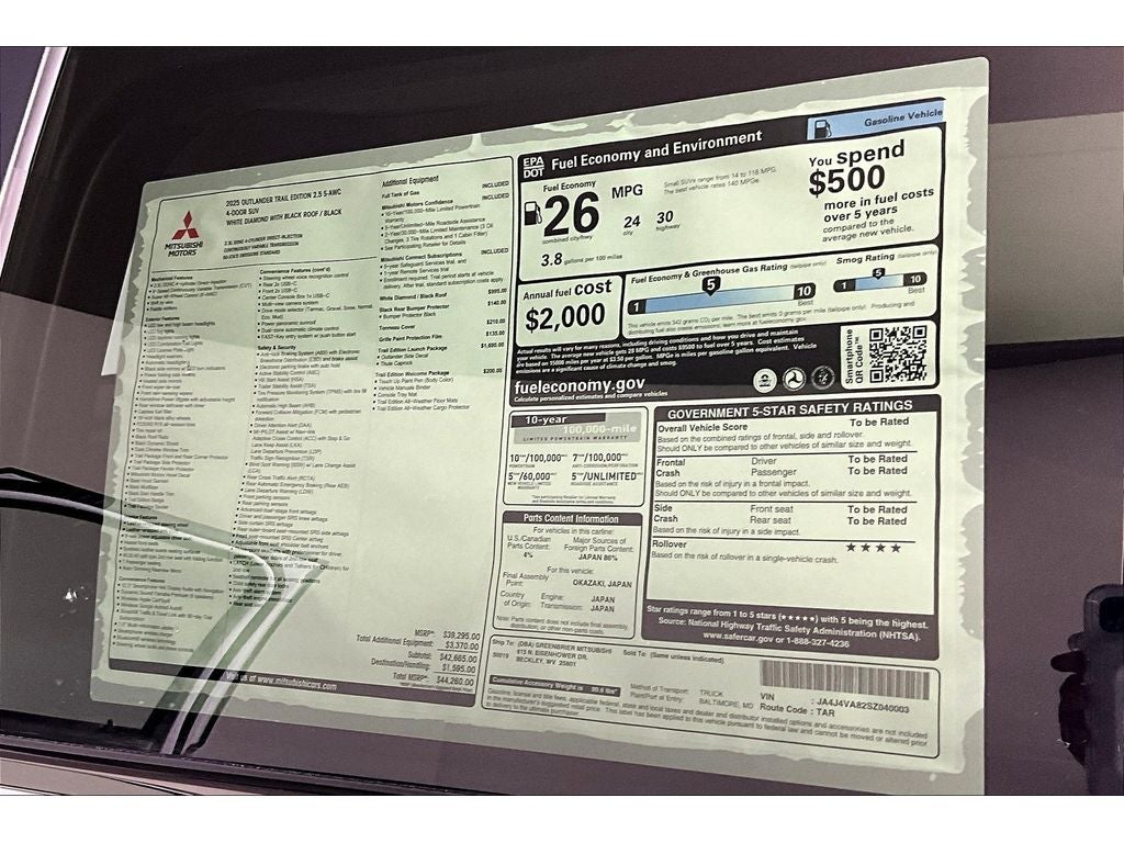 2025 Mitsubishi Outlander Trail Edition