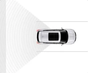 Top view diagram of the 2027 Eclipse Sportback EV's back sensors
